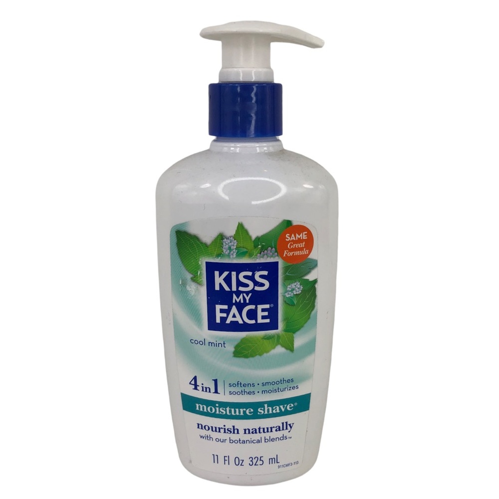 🆕 Kiss My Face COOL MINT 4-in-1 Moisture Shave Cream Formula 11oz Vegan